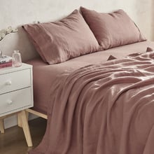 Plain Dyed European Flax Linen Sheet Set